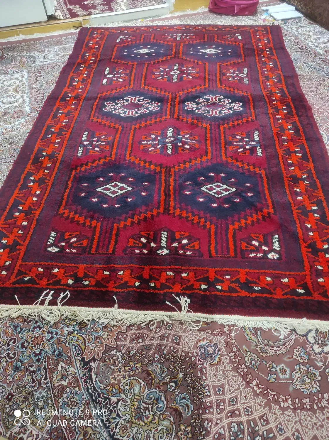 سلام قالی دست باف دارم برافروش|فرش|شوشتر, |دیوار