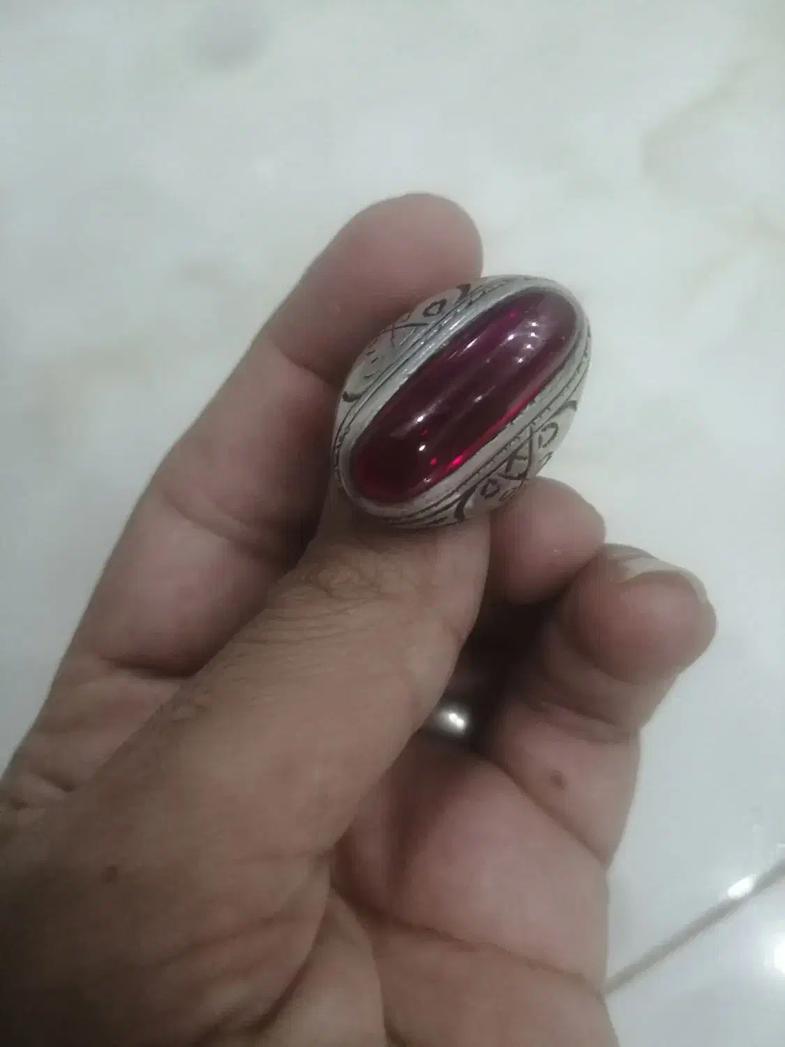 انگشتر یاقوت قدیمی معاوضه با گوشی و قناری|جواهرات|قرچک, میرزائی شمالی|دیوار