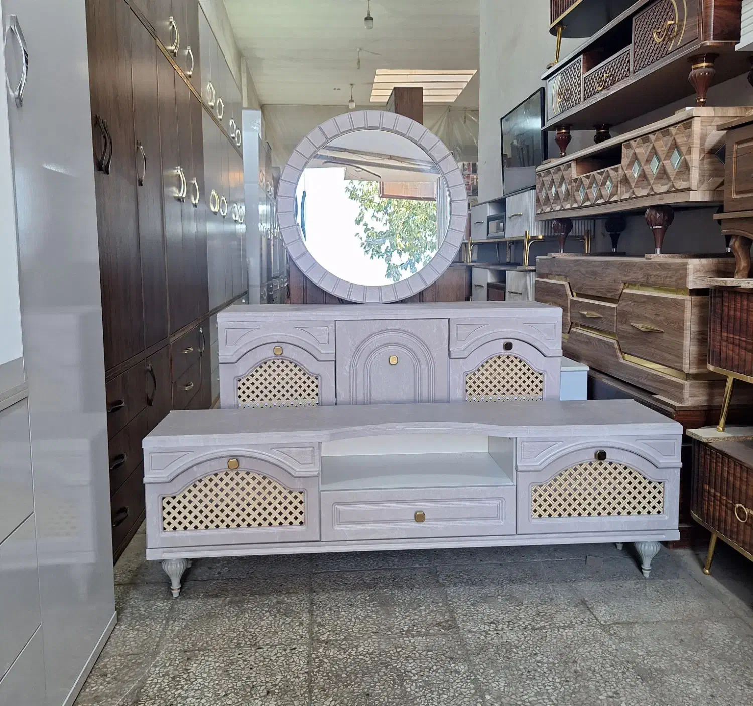 کنسول حصیری / میز تلویزیون حصیری / جاکفشی حصیری|میز تلویزیون|خمینی‌شهر, |دیوار