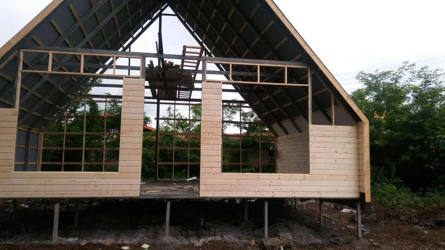 طراحی و اجرای سازهای چوبی و الاچیق|مصالح و تجهیزات ساختمان|رشت, چمارسرا|دیوار