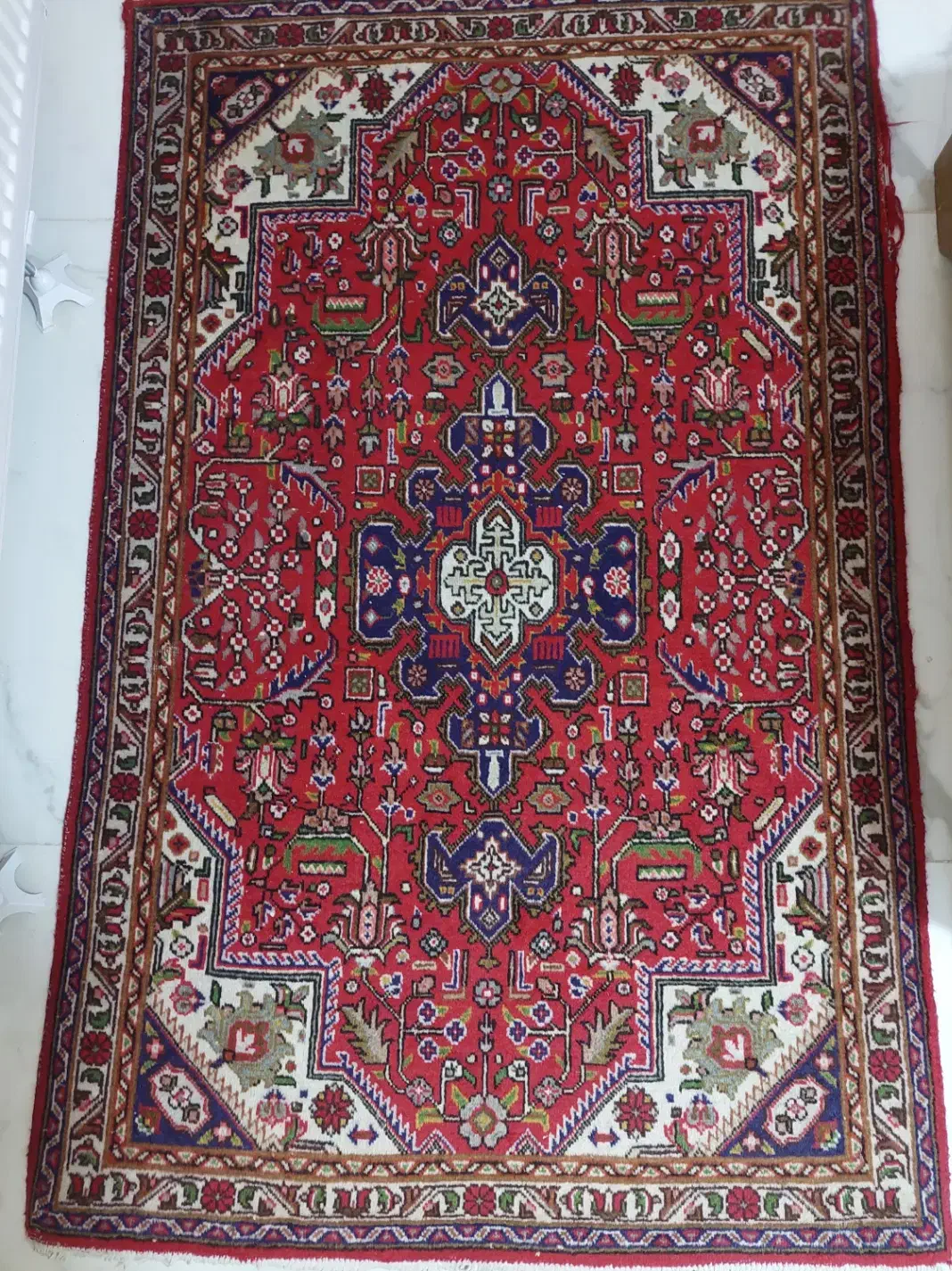 دو تخته قالیچه دستباف سایز 1در1اونیم|فرش|تبریز, |دیوار