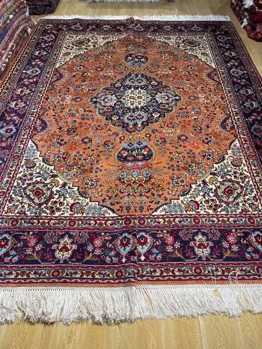فرش جفت ۹ متری اذرشهر طرح کرمان قلم زمینه پیازی|فرش|تهران, سلسبیل شمالی|دیوار