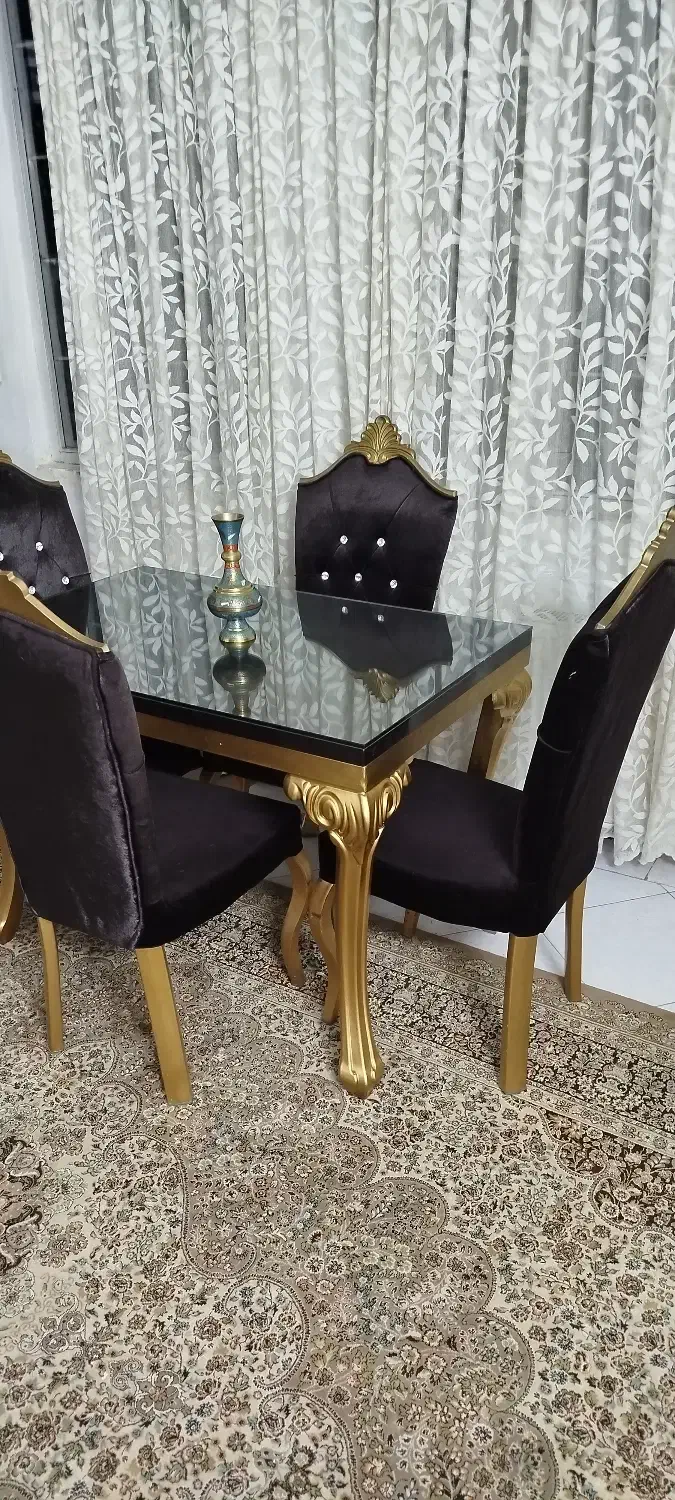 مبل نیمه استیل با غذاخوری ۴ نفره|مبلمان خانگی و میز عسلی|ملایر, |دیوار