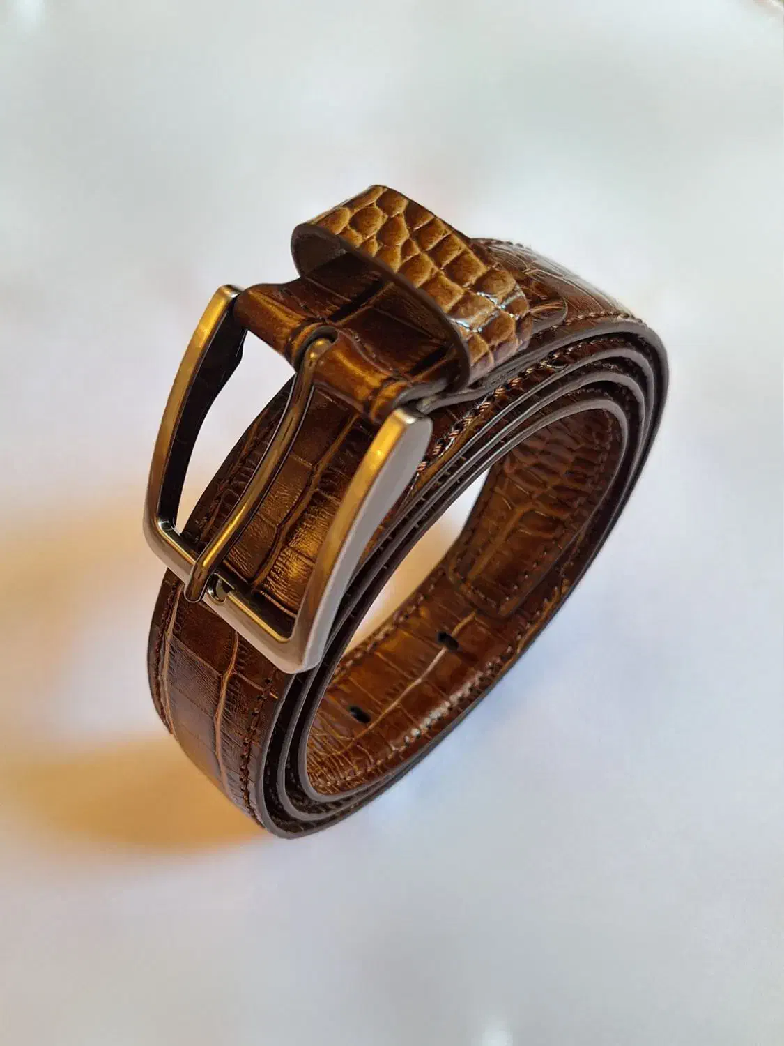 کمربند مردانه چرم گاوی/ گاومیش اعلای تبریز/ دستدوز|کیف، کفش، کمربند|تبریز, |دیوار