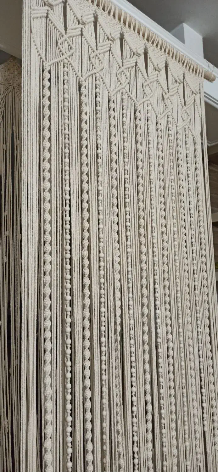 پرده مکرومه|پرده، رانر، رومیزی|قرچک, شهرک طلائیه|دیوار