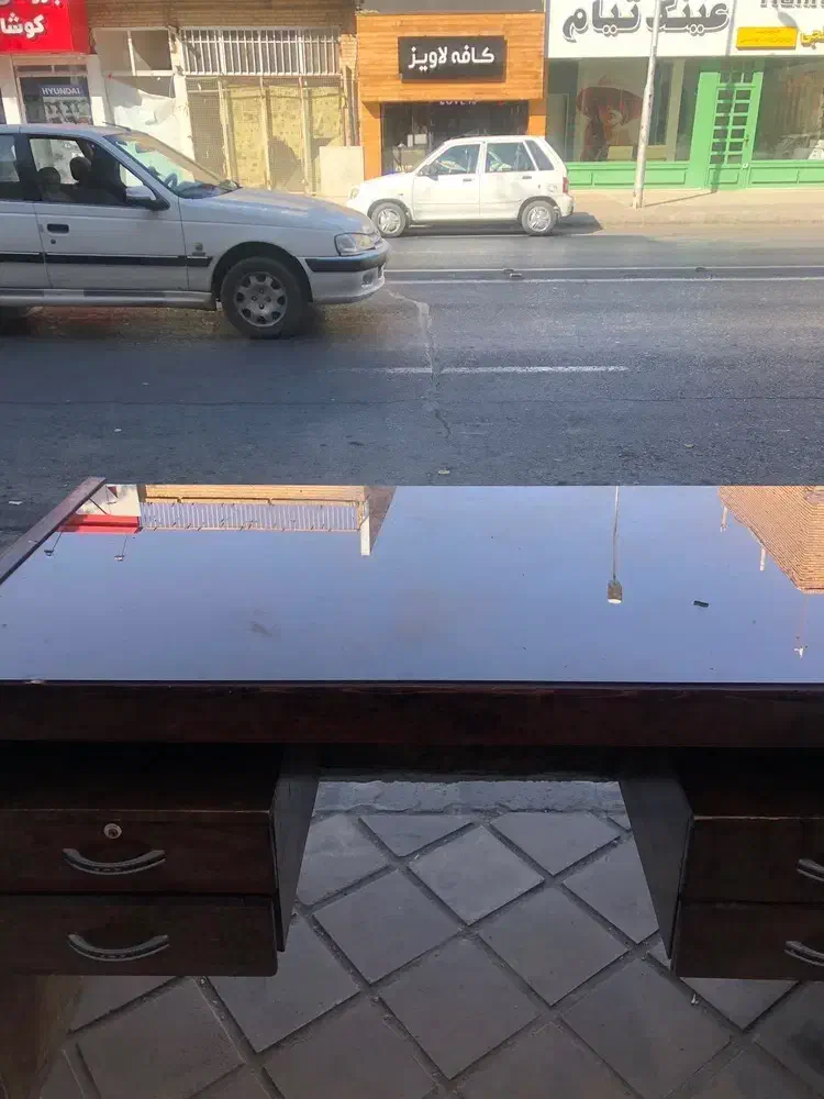 میز چوبی اداری کلاسیک|میز تحریر و کامپیوتر|بیرجند, |دیوار