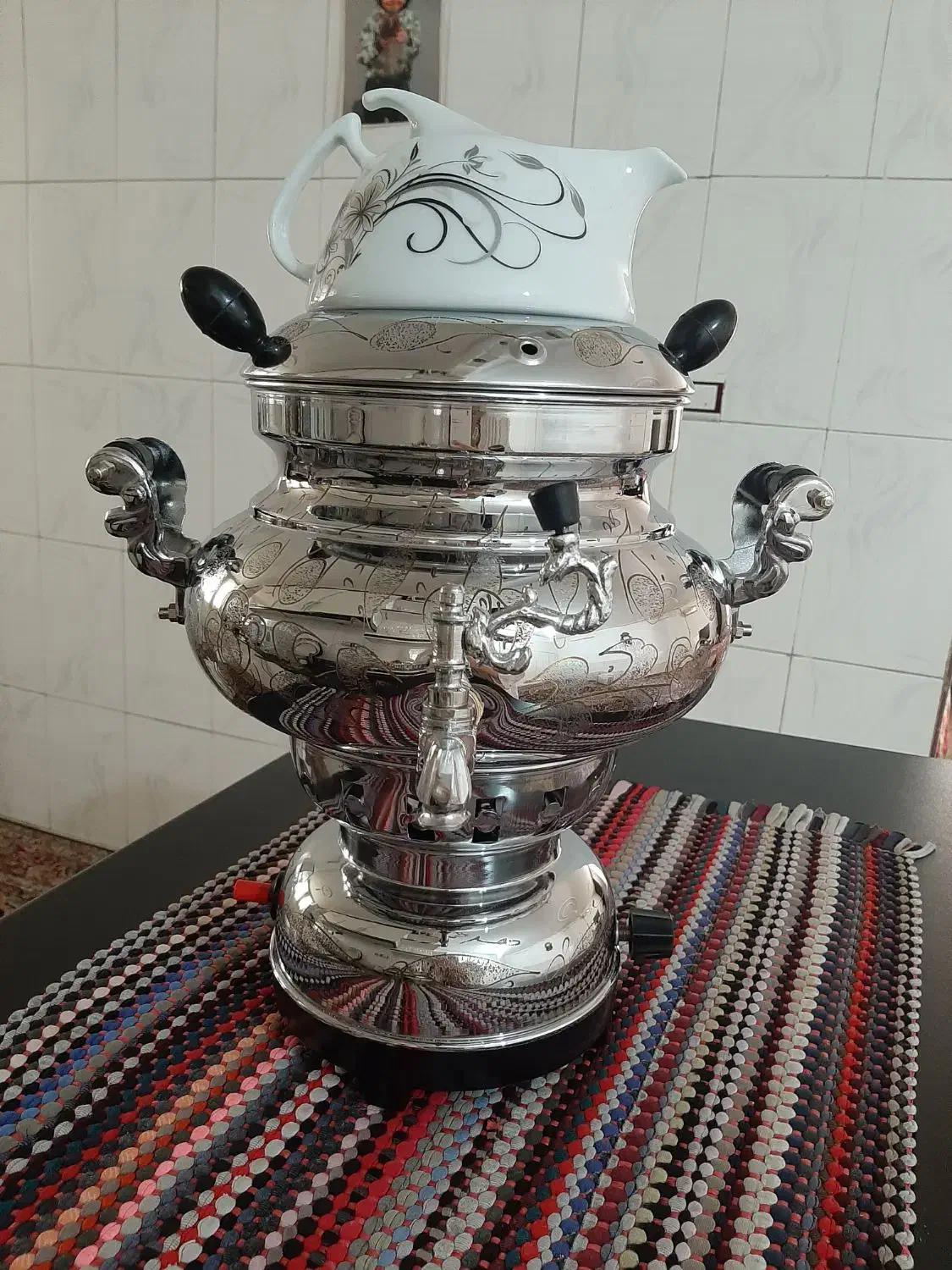 سماور گازی ۶ لیتری بدون کوره|سماور، چای‌ساز، قهوه‌ساز|قم, چهل درخت‎|دیوار