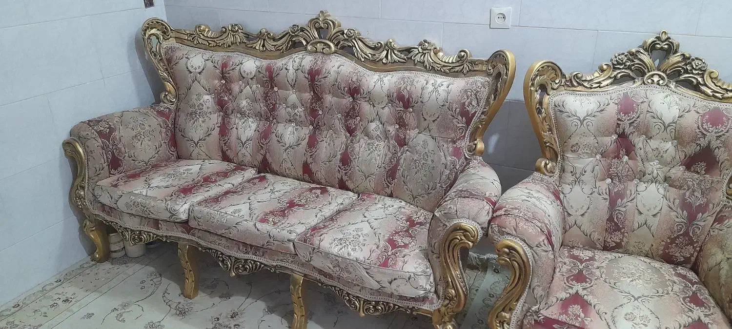 مبل استیل سلطنتی عربی سالم در حد|مبلمان خانگی و میز عسلی|نهاوند, |دیوار