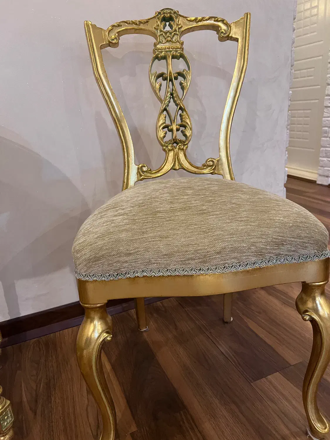 ۴ عدد صندلی چوب راش ورق طلا|میز و صندلی غذاخوری|تهران, ازگل|دیوار