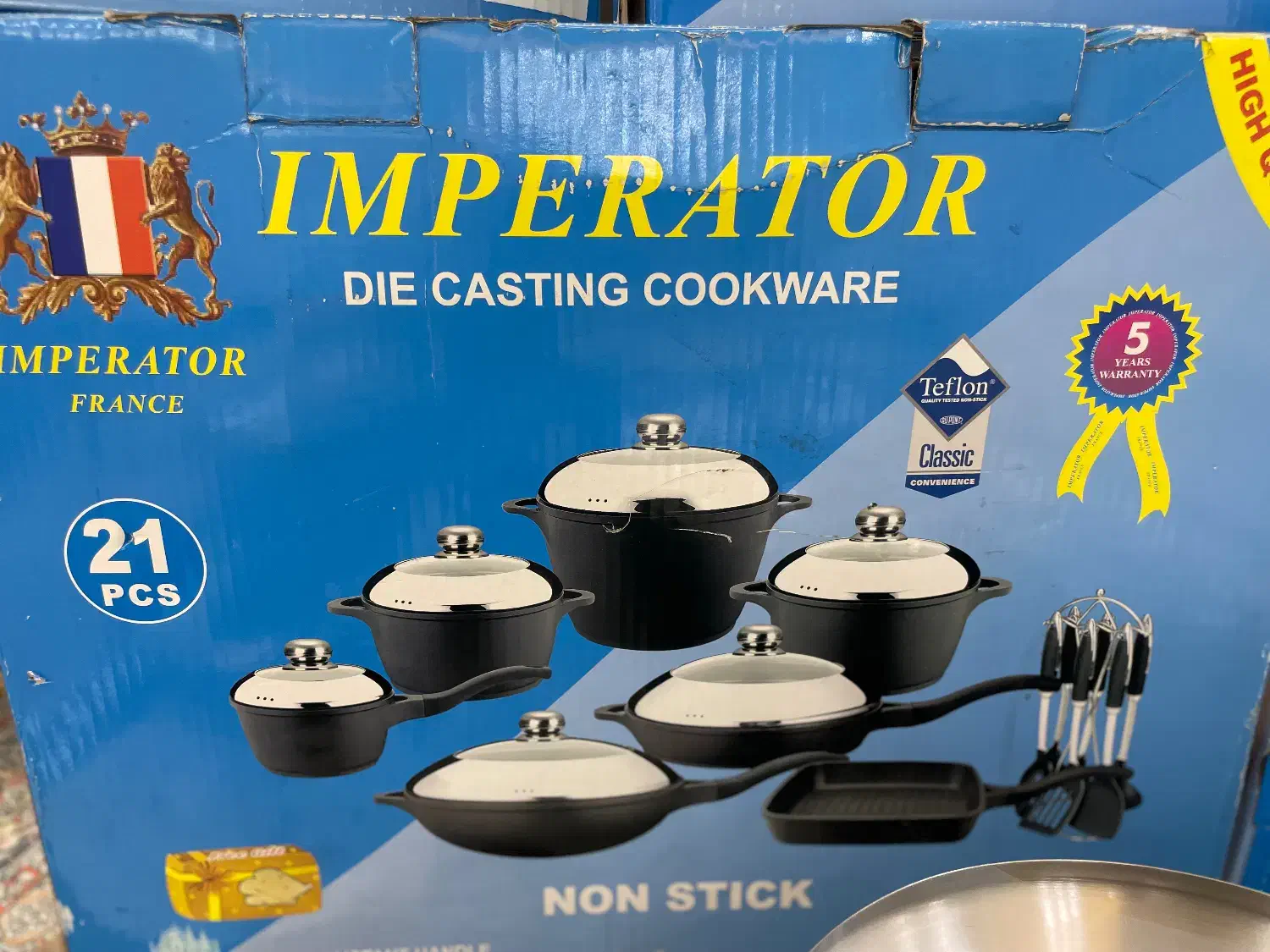 سرویس قابلمه چدن ۲۱پارچه اکبند فرانسوی|ظروف پخت‌وپز|رباط‌کریم, رباط‌کریم|دیوار