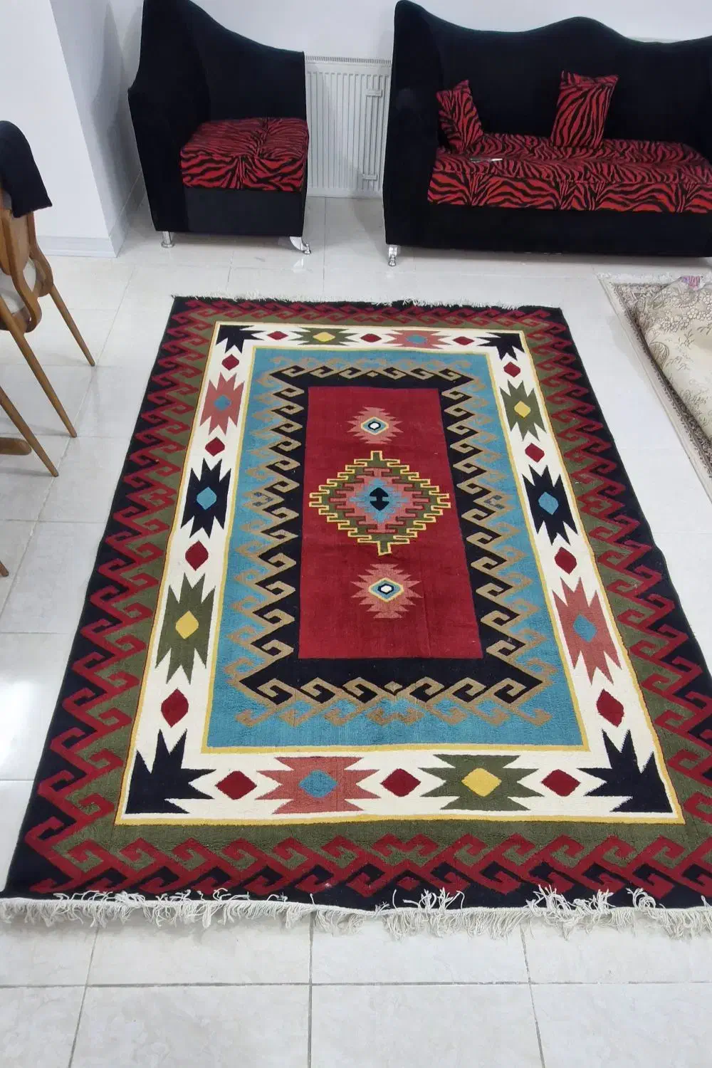 گلیم فرش زیبا|فرش|قم, باسکول|دیوار