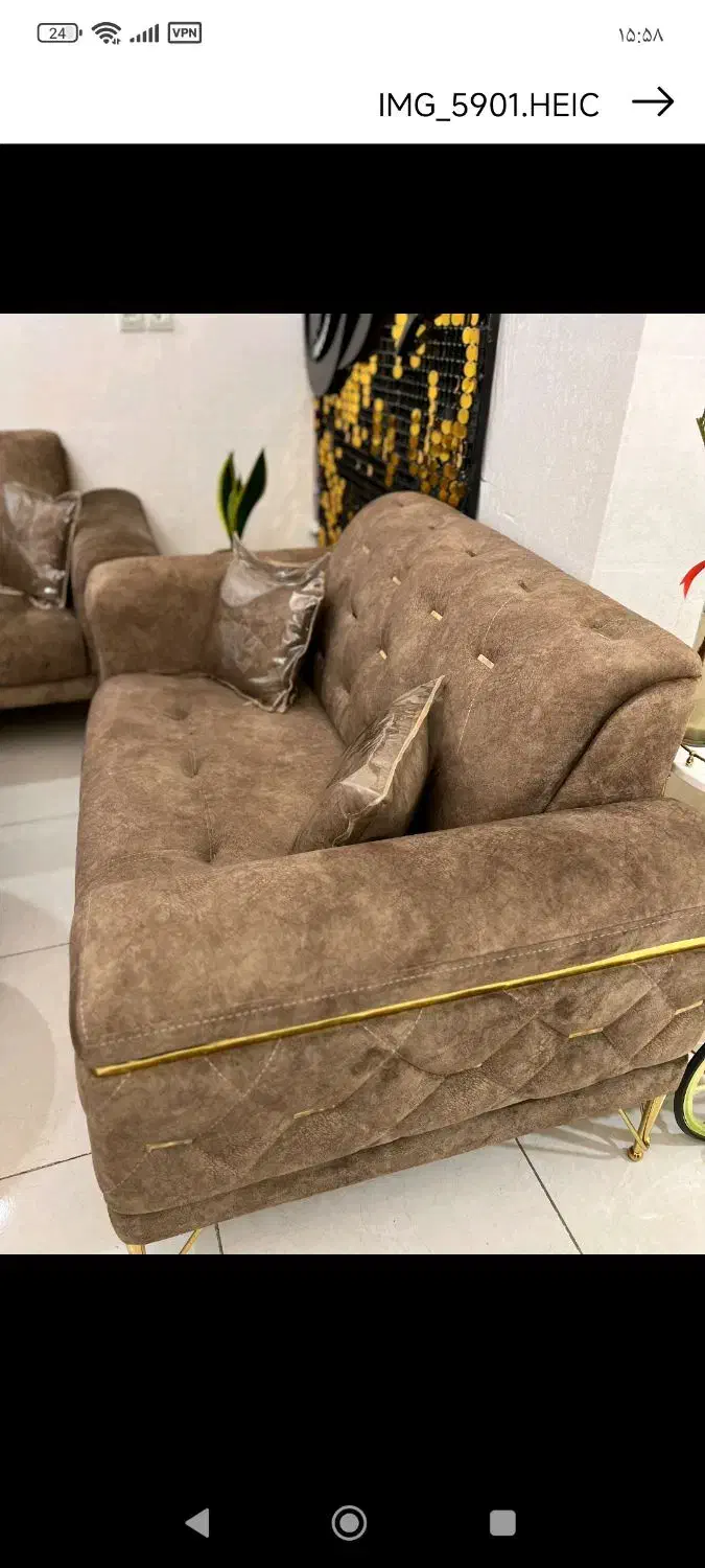 مبل هفت نفره تمیز|مبلمان خانگی و میز عسلی|یاسوج, |دیوار
