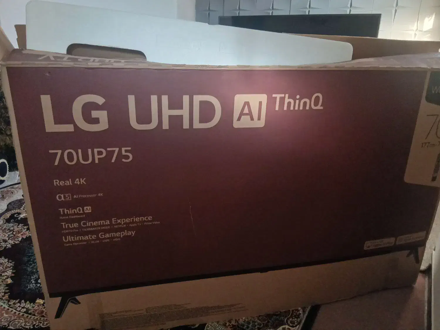 کارتن تلویزیون ۷۰ اینچ|ابزارآلات|دوگنبدان, |دیوار