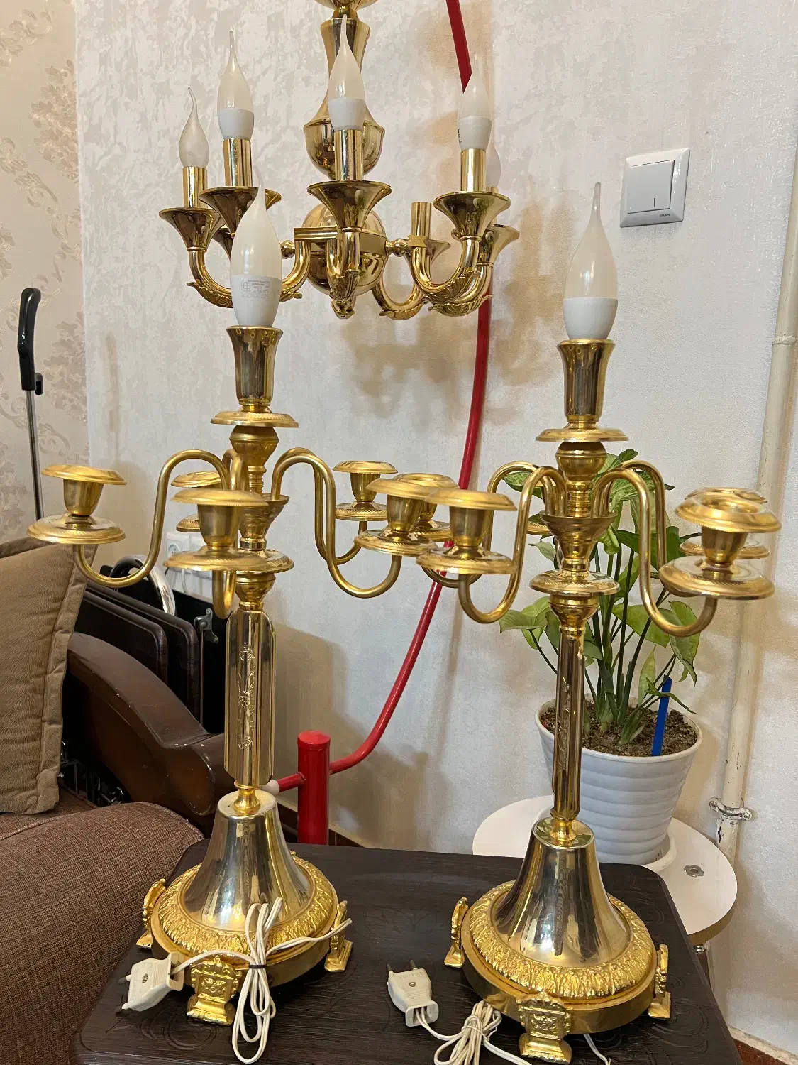 لوستر و شمعدونی|لوستر و چراغ آویز|زنجان, |دیوار