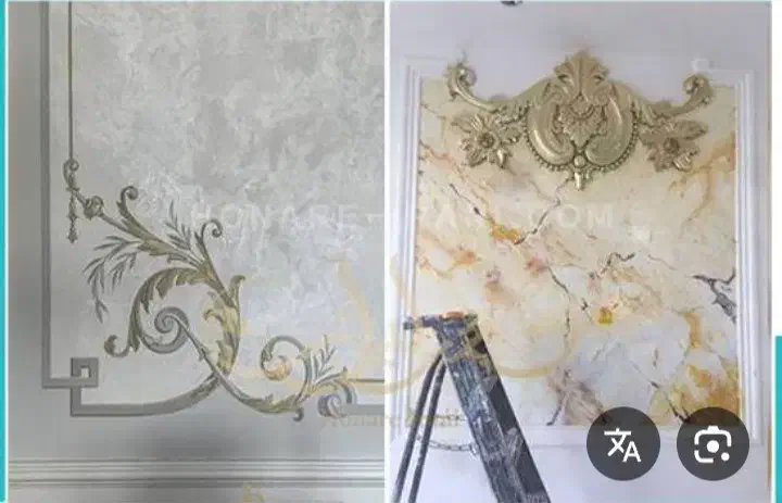 پتینه روی دیوار گچی|خدمات پیشه و مهارت|رشت, گلزاران|دیوار