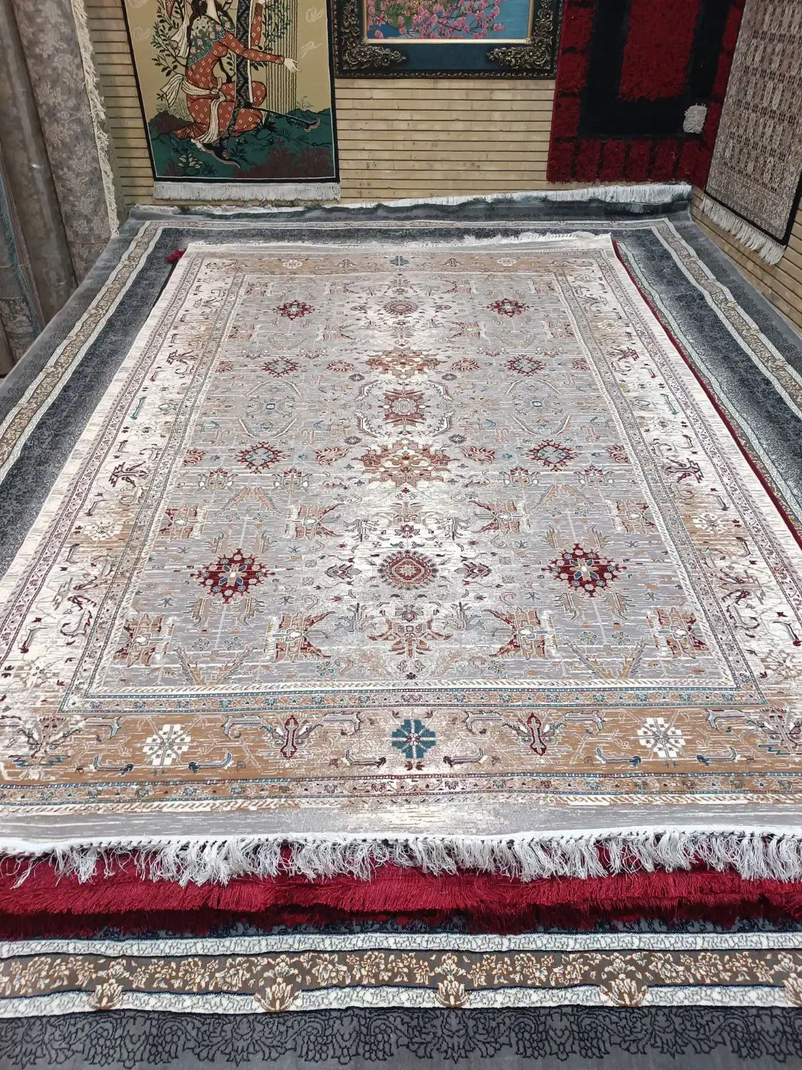 یک جفت ۹ متری و یک ۶ متری طرح دستباف پتینه|فرش|مشهد, شهید مطهری|دیوار