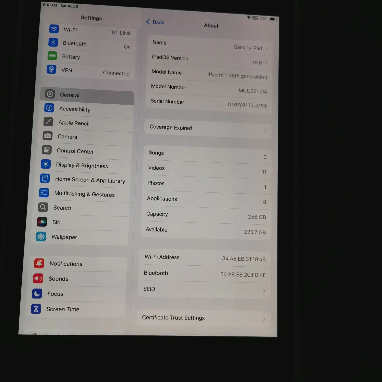 Apple ipab mini 5|تبلت|اسلام‌شهر, زرافشان|دیوار