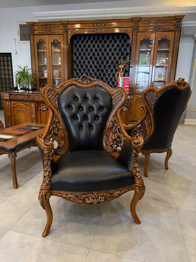 مبلمان اداری کلاسیک رومانی میزمدیریت۲۶۰کتابخانه۴۴۰|دفتر کار|تهران, شهرک شریفی|دیوار