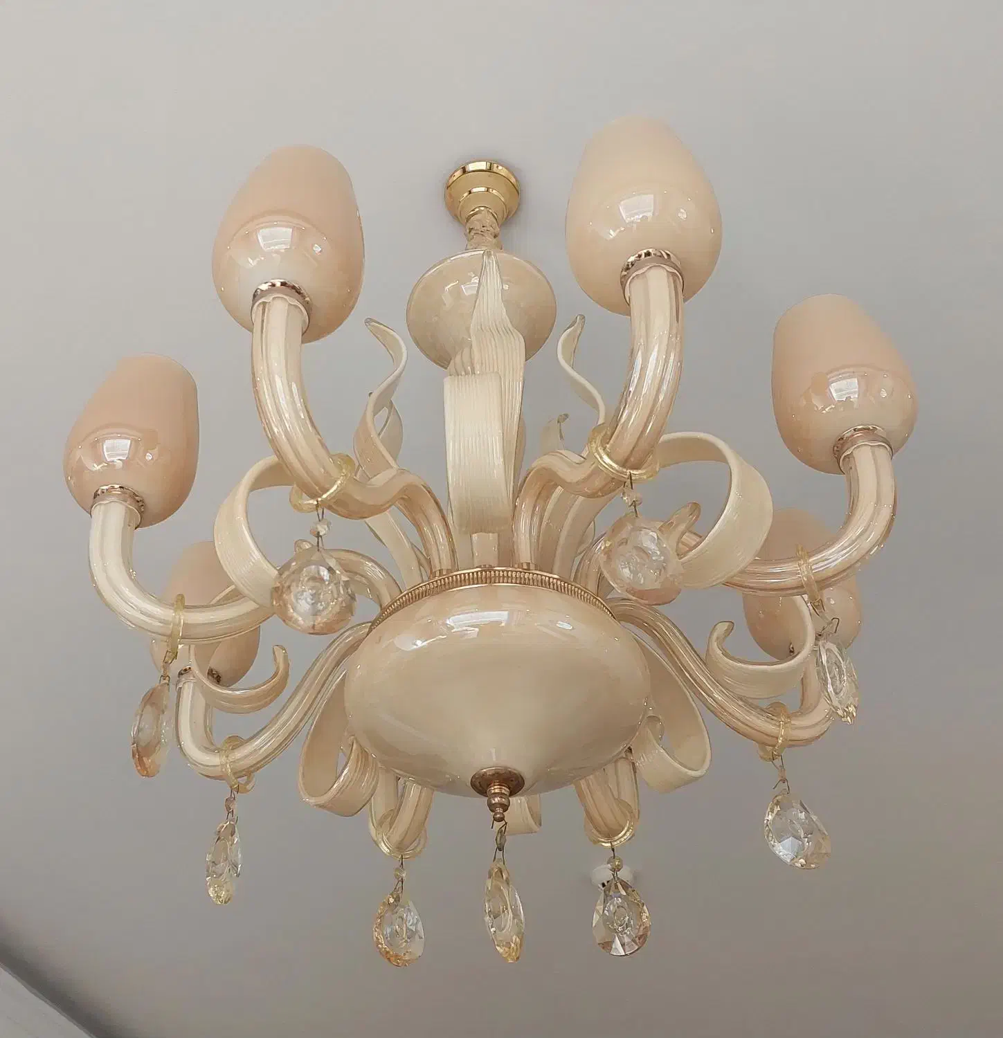 دو عدد لوستر مورانو ۸ شاخه وارداتی|لوستر و چراغ آویز|تهران, آشتیانی|دیوار