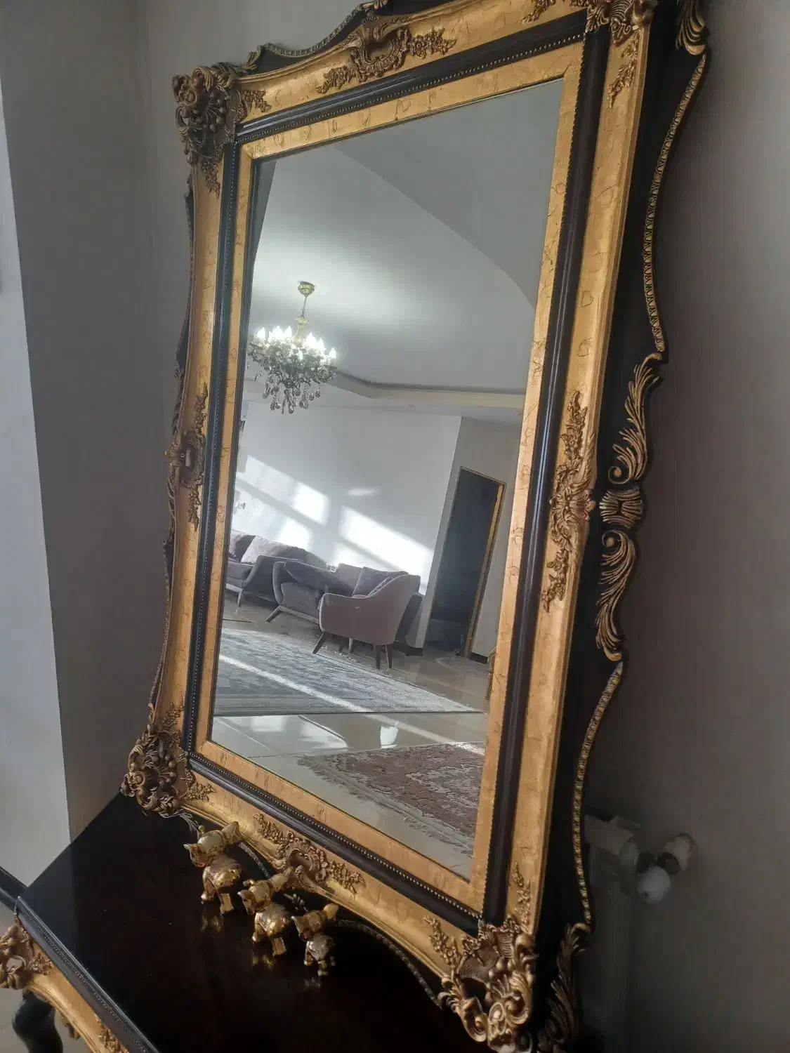 میز آینه ورق طلا|آینه|قدس, شهرقدس|دیوار