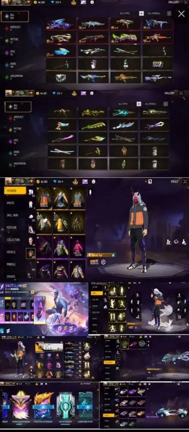 اکانت فری فایر|کنسول، بازی ویدئویی و آنلاین|شیراز, غدیر جنوبی|دیوار