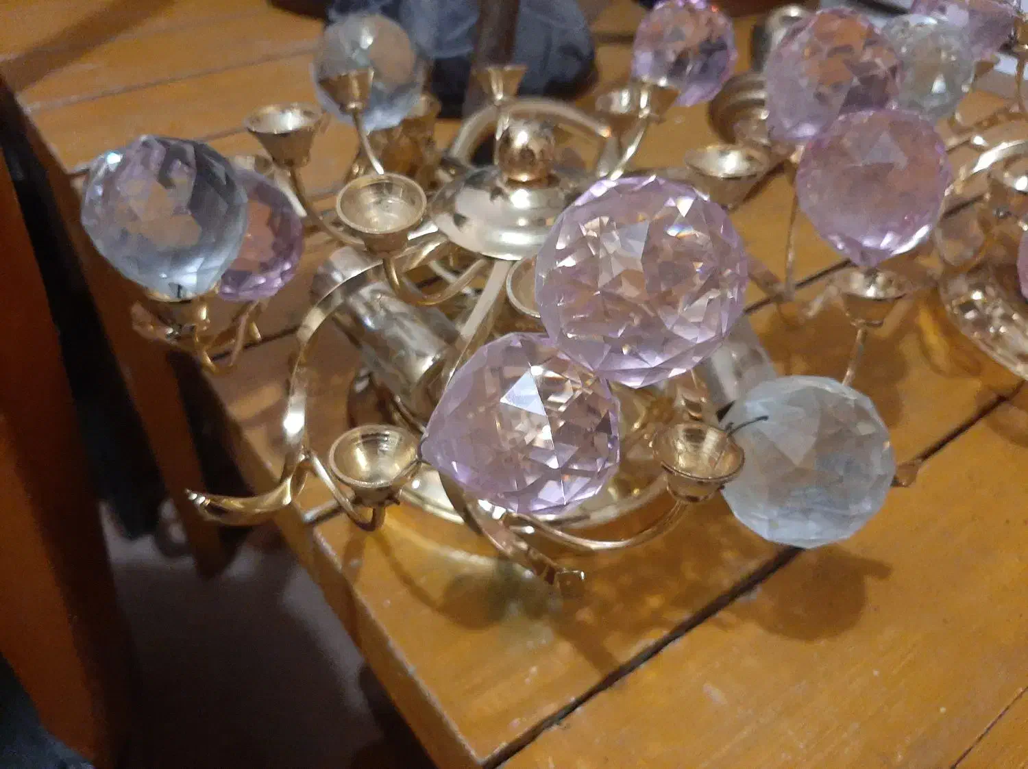 لوستر با گوی های شیشه ای|لوستر و چراغ آویز|اهواز, زندوکیلی|دیوار