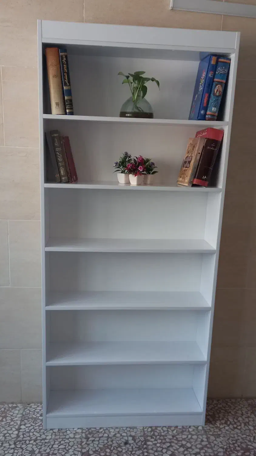 تولید کتابخانه ساده سایز بزرگ مدل L2|کتابخانه، شلف، قفسه‌های دیواری|صدرا-فارس, فاز ۱|دیوار