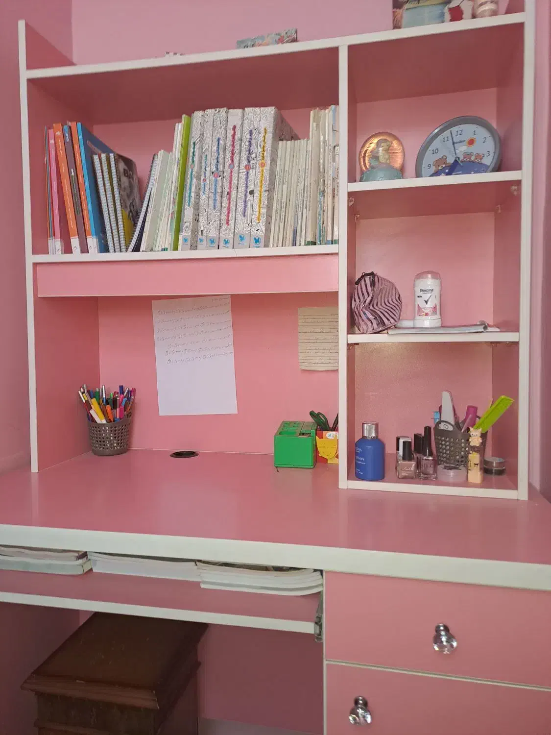 میز تحریروکتابخانه|میز تحریر و کامپیوتر|خسروشاه, |دیوار