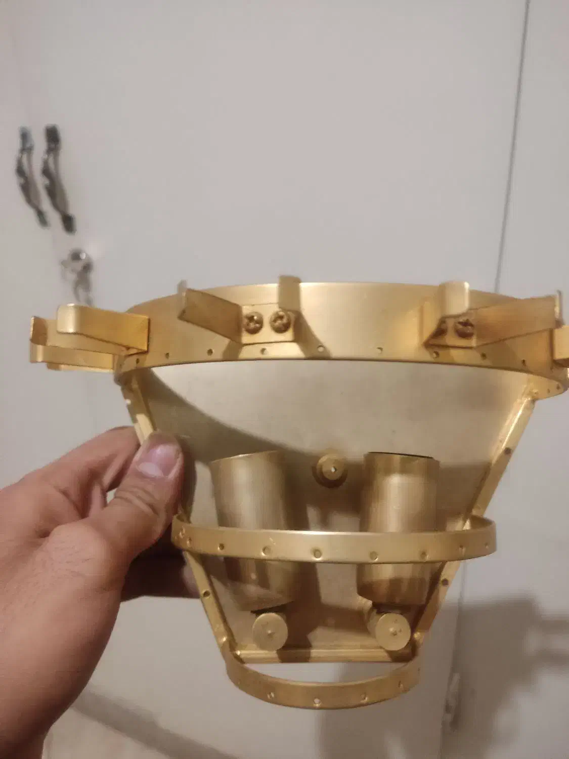 لوستر سلطنتی آبکاری شده برنجی|لوستر و چراغ آویز|فردیس, قریشی|دیوار