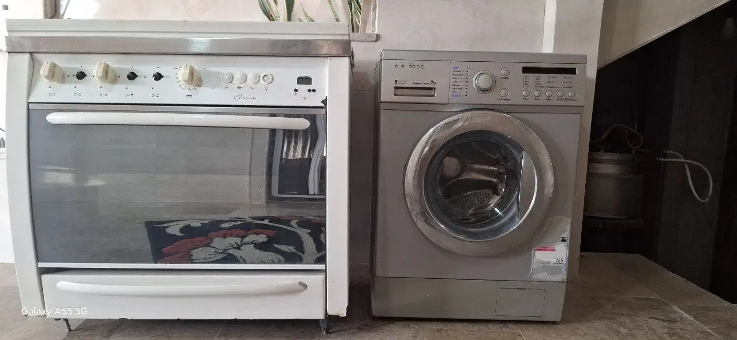 ماشین لباسشویی ۸ کیلویی دوو|ماشین لباسشویی و خشک‌کن لباس|کردکوی, |دیوار