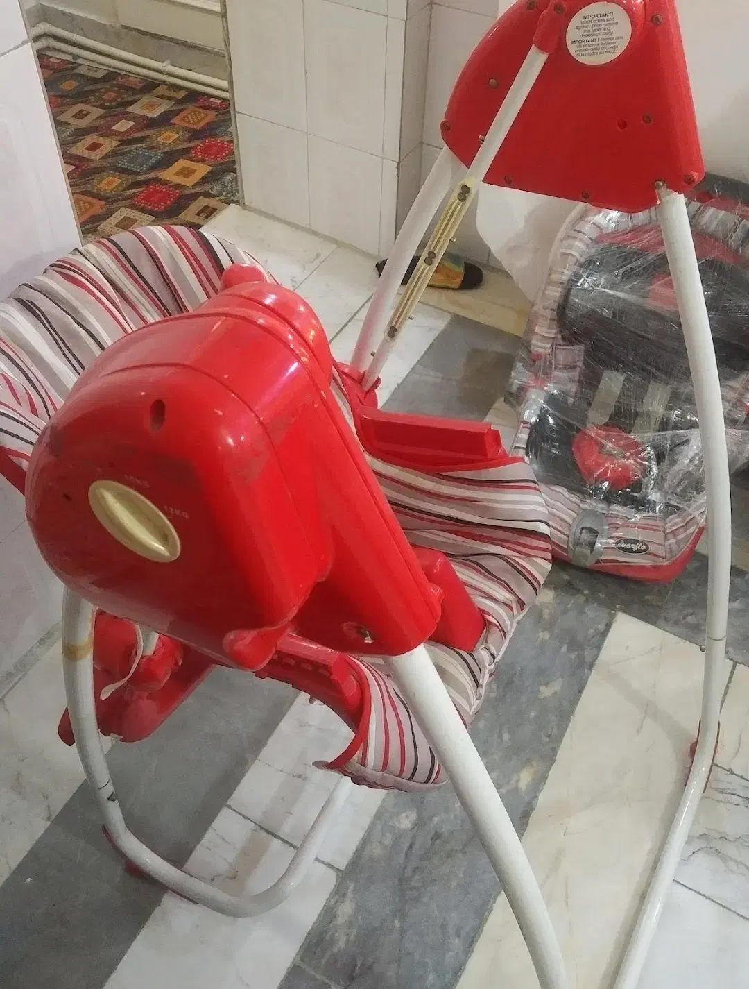 ست کالسکه تاب و میز غذاخوری و کرییر کودک|کالسکه و لوازم جانبی|تهران, سلسبیل شمالی|دیوار