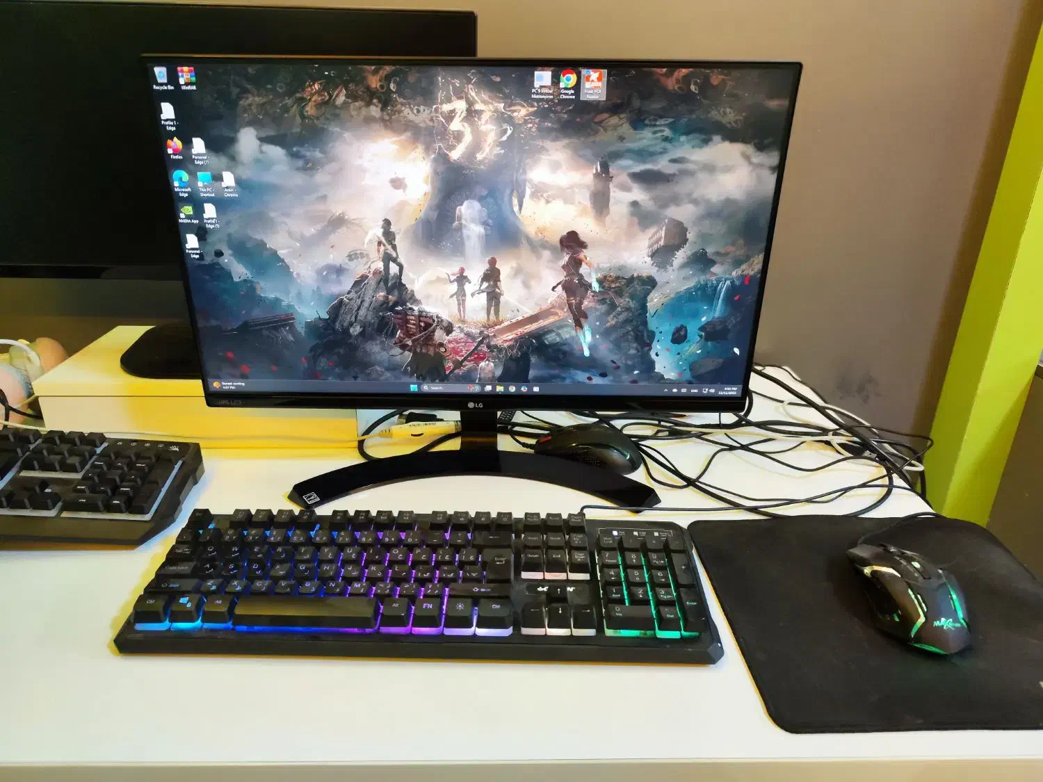 کیس گیمینگ با مانیتور و موس کیبورد|رایانه رومیزی|کرمان, |دیوار