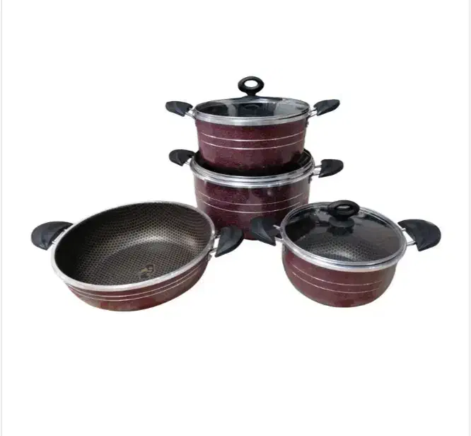 سرویس قابلمه و تابه لانه زنبوری 7 پارچه هلنا|ظروف پخت‌وپز|بهارستان, |دیوار