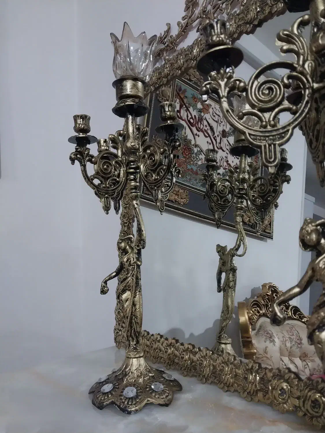 شمعدانی آلیاژ|لوستر و چراغ آویز|زنجان, |دیوار