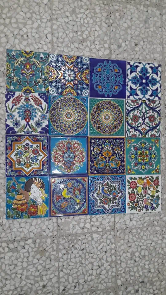 کاشی آیه کاشی مراکشی کاشی سنتی کاشی مسجد آجرلعابی|مصالح و تجهیزات ساختمان|کاشان, شهدا|دیوار