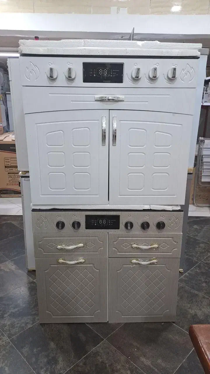 اجاق گاز طرح فر mdf ارج خزر اجاق صفحه شیشه با ضمان|اجاق گاز و لوازم برقی پخت‌وپز|مشهد, طلاب|دیوار