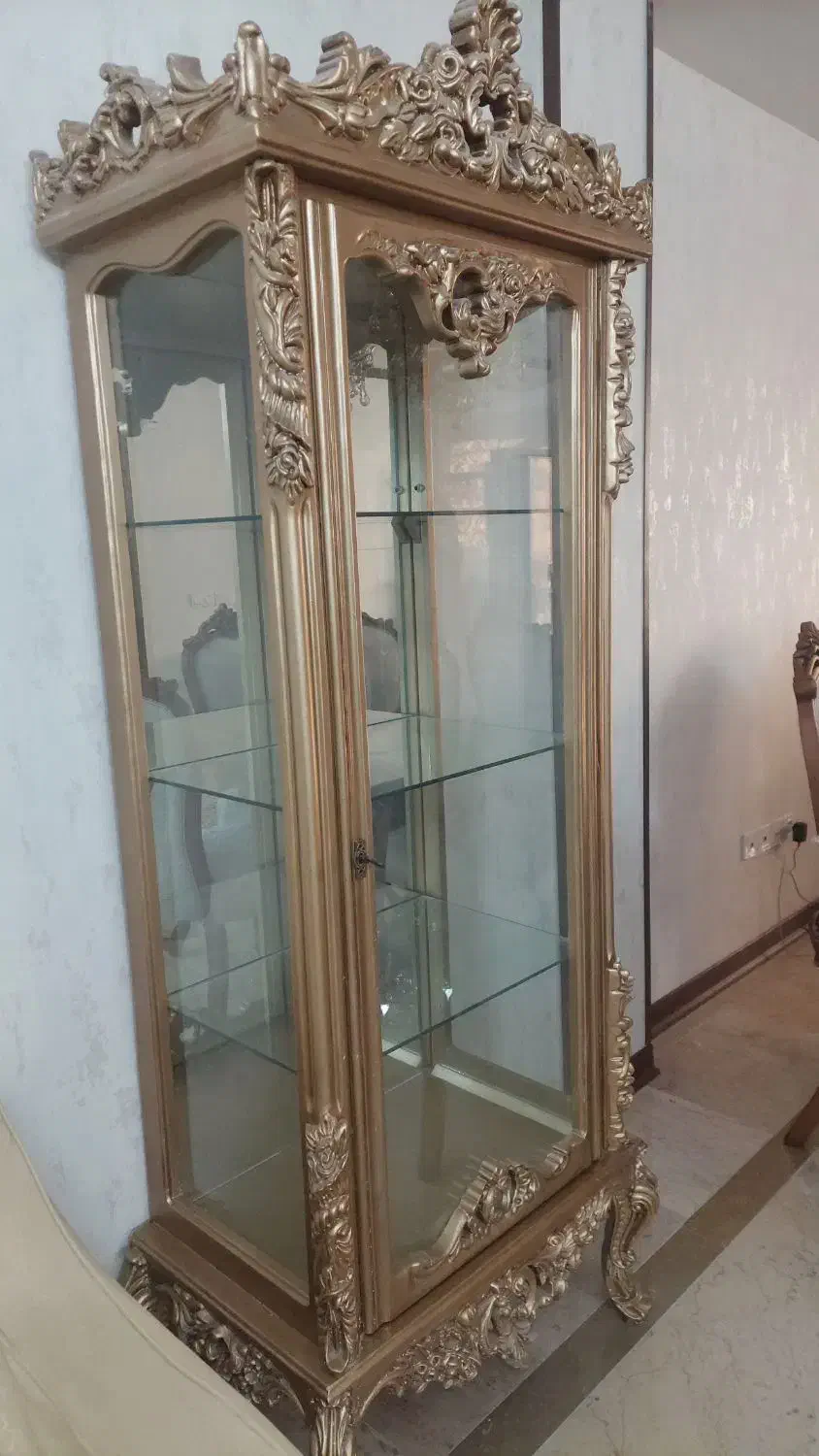 بوفه چوبی . رنگ بژ|بوفه، ویترین، کنسول|تهران, آشتیانی|دیوار