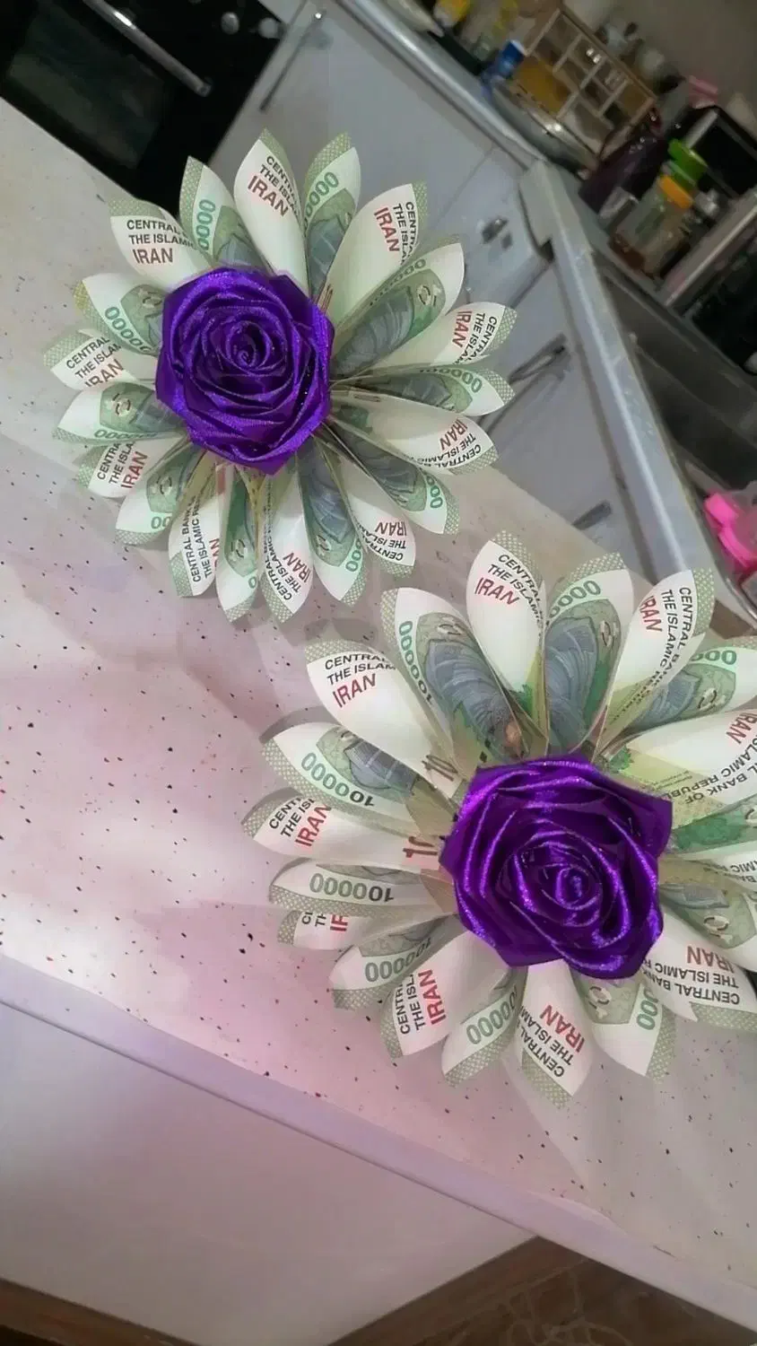 گل های روبانی ماندگار|گل مصنوعی|برازجان, |دیوار