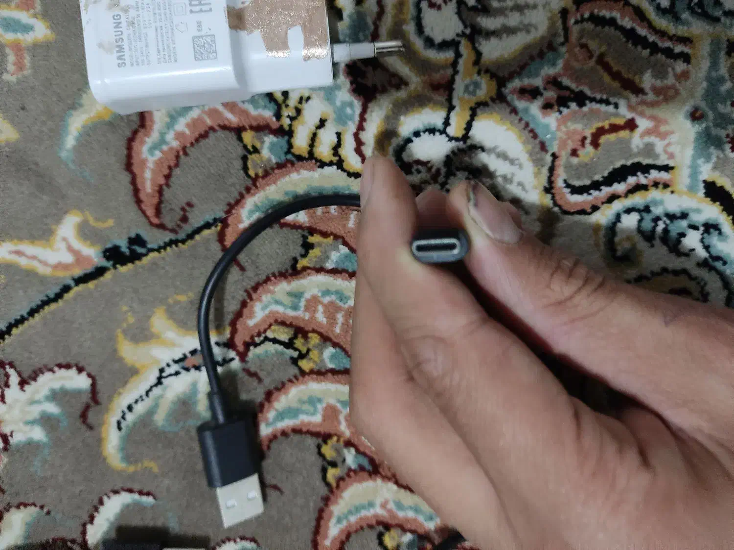 کله شارژ سامسونگ و دو عدد سیم شارژ|لوازم جانبی موبایل و تبلت|کرمانشاه, |دیوار