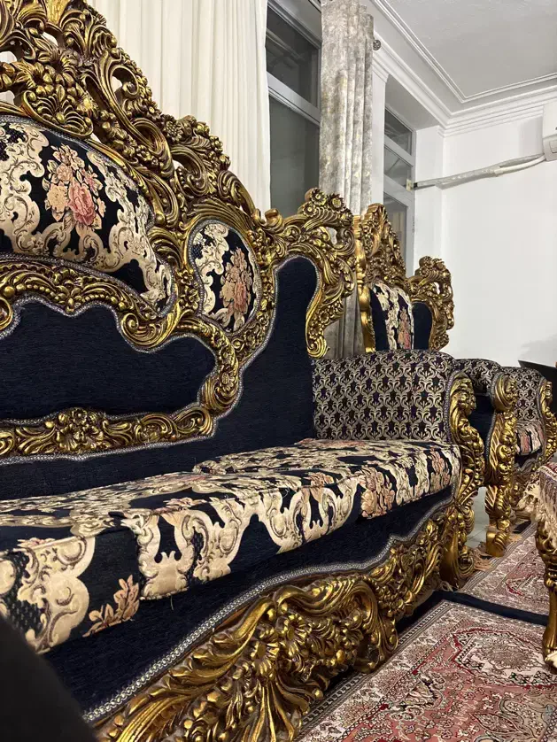 مبلمان استیل ۹نفره|مبلمان خانگی و میز عسلی|قائم‌شهر, |دیوار