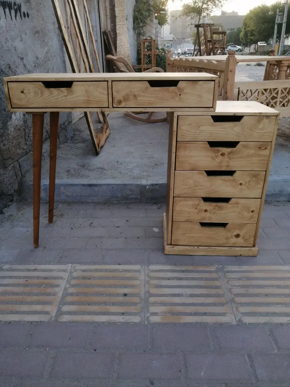 میز جلومبلی چوبی سفارشی با ابعاد دلخواه|مبلمان خانگی و میز عسلی|قلعه قاضی, |دیوار