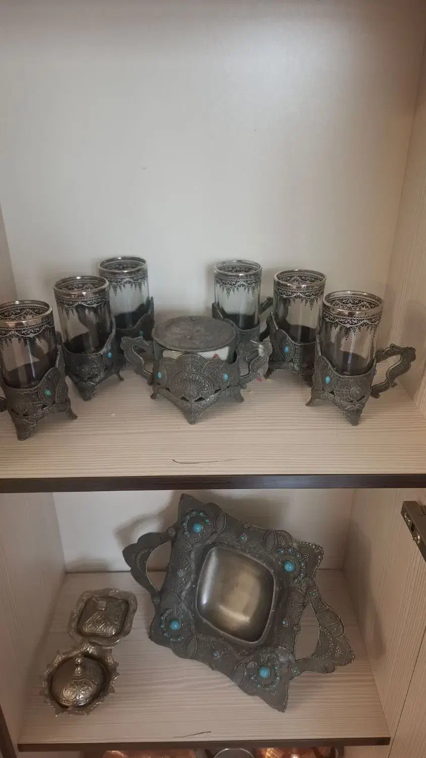 ست ظروف نقره ای|ظروف سرو و پذیرایی|فردیس, نگارستان|دیوار