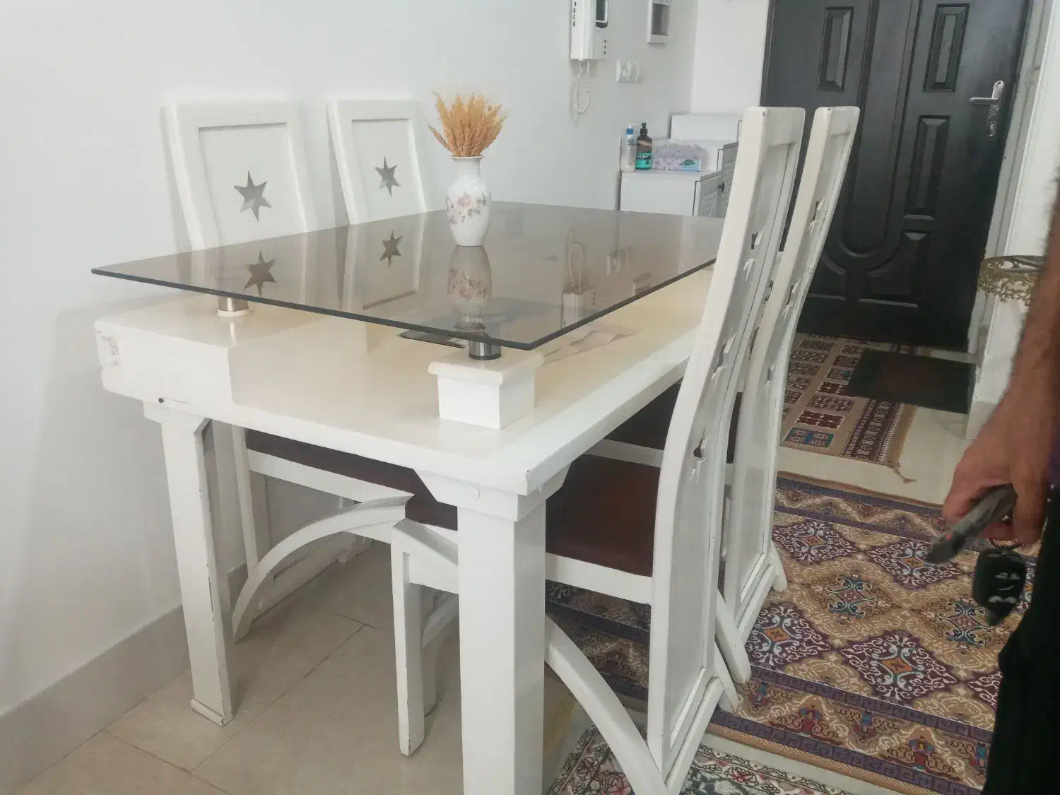 میزغذا خوری۴ نفره|میز و صندلی غذاخوری|اشتهارد, |دیوار