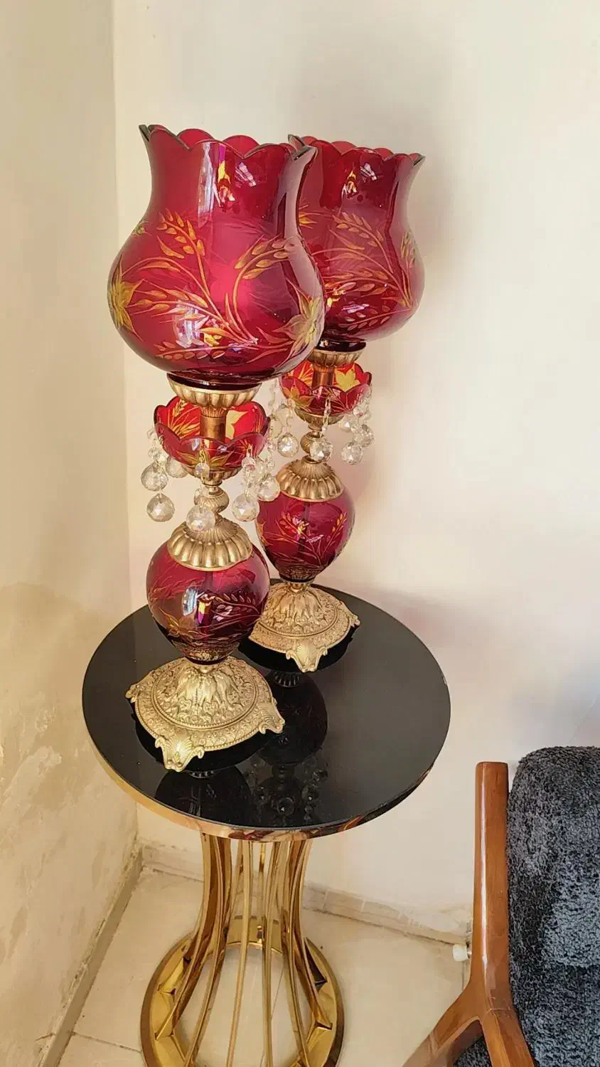 شمعدانی لاله قاجار|کلکسیون اشیاء عتیقه|کرمانشاه, |دیوار