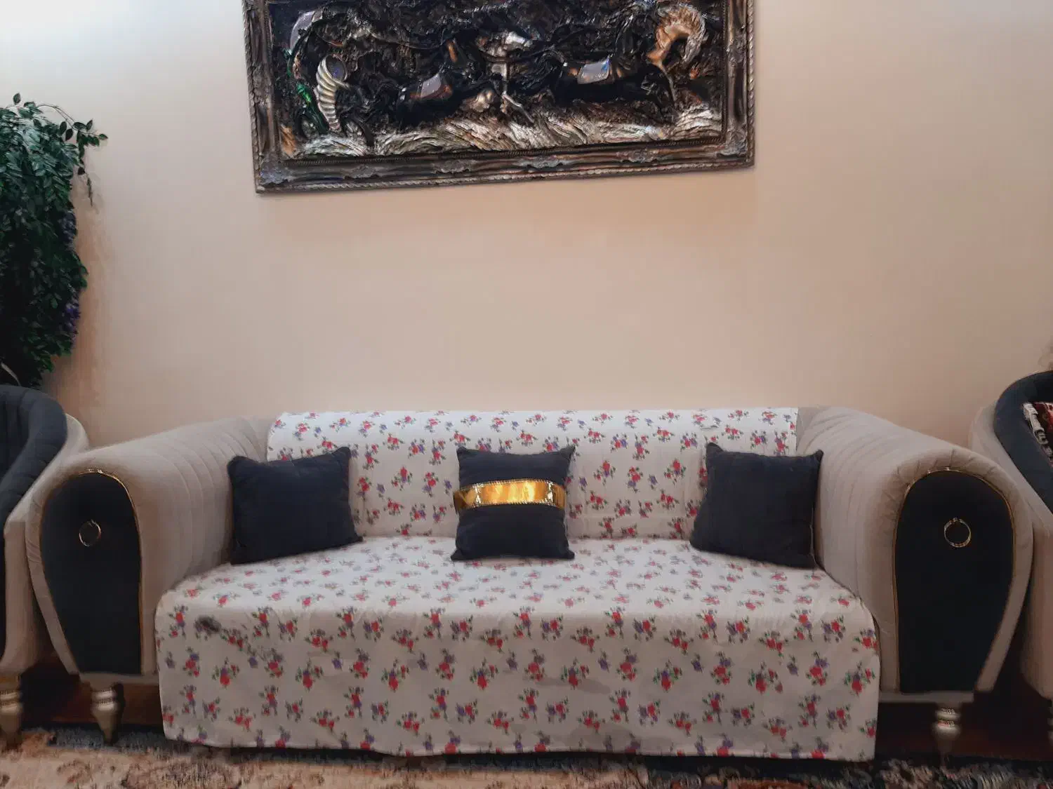 مبل راحتی هفت نفر طوسی دلفینی|مبلمان خانگی و میز عسلی|تهران, جوادیه تهرانپارس|دیوار