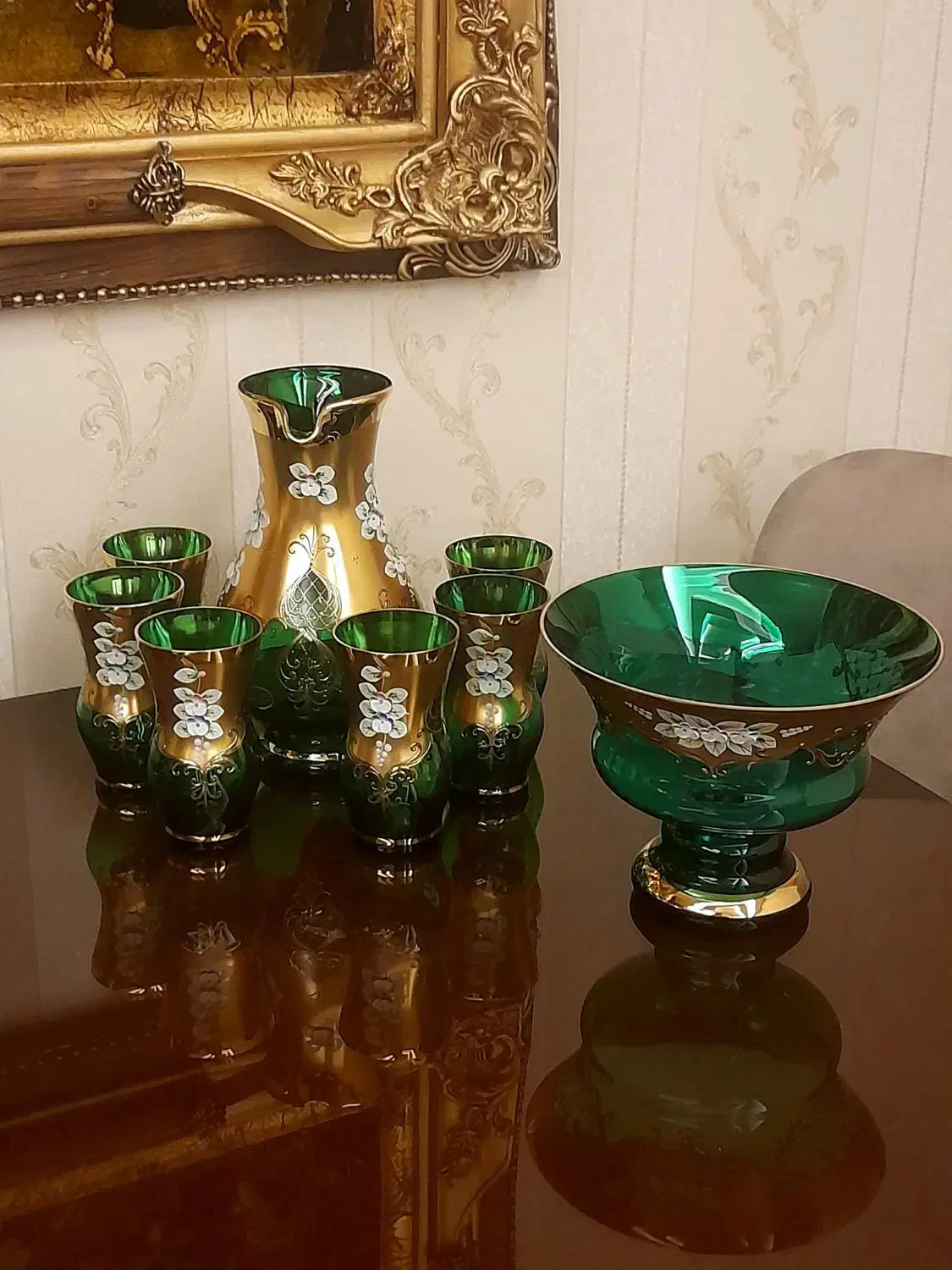 ظروف اگرمن بوهمیا اصل چک|صنایع دستی و سایر لوازم تزئینی|باسمنج, |دیوار