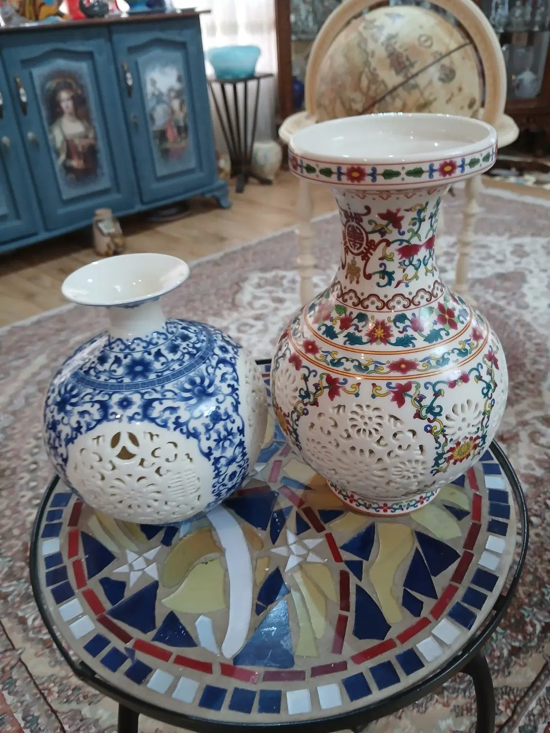 ۲ عدد گلدان ژاپنی مدل تپل بسیاز زیبا مارکدار|کلکسیون اشیاء عتیقه|تهران, آرژانتین|دیوار