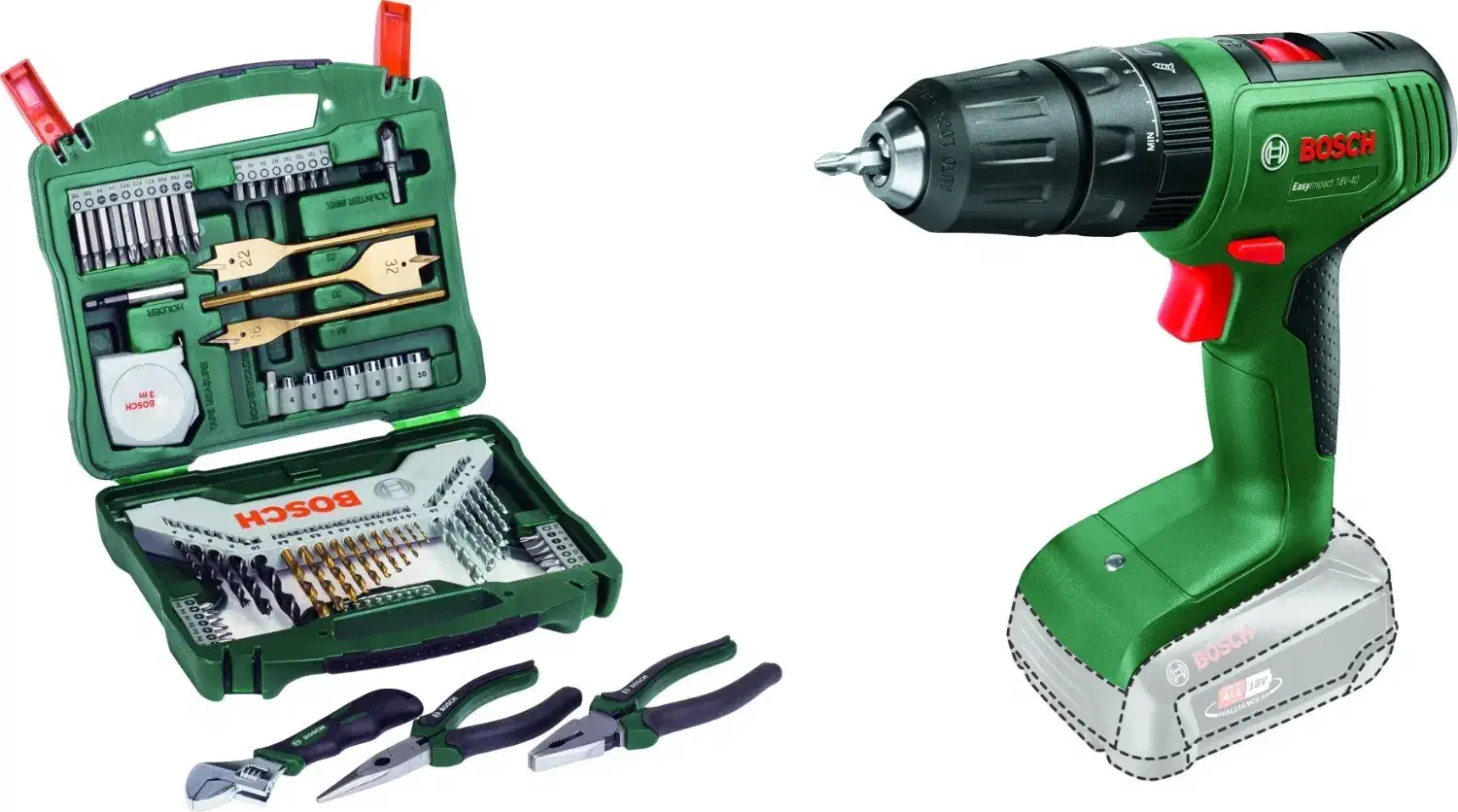 easyimpact بوش ۱۸ ولتی (دریل و پیچ گوشتی شارژی)|ماشینآلات صنعتی|شیراز, ابیوردی|دیوار