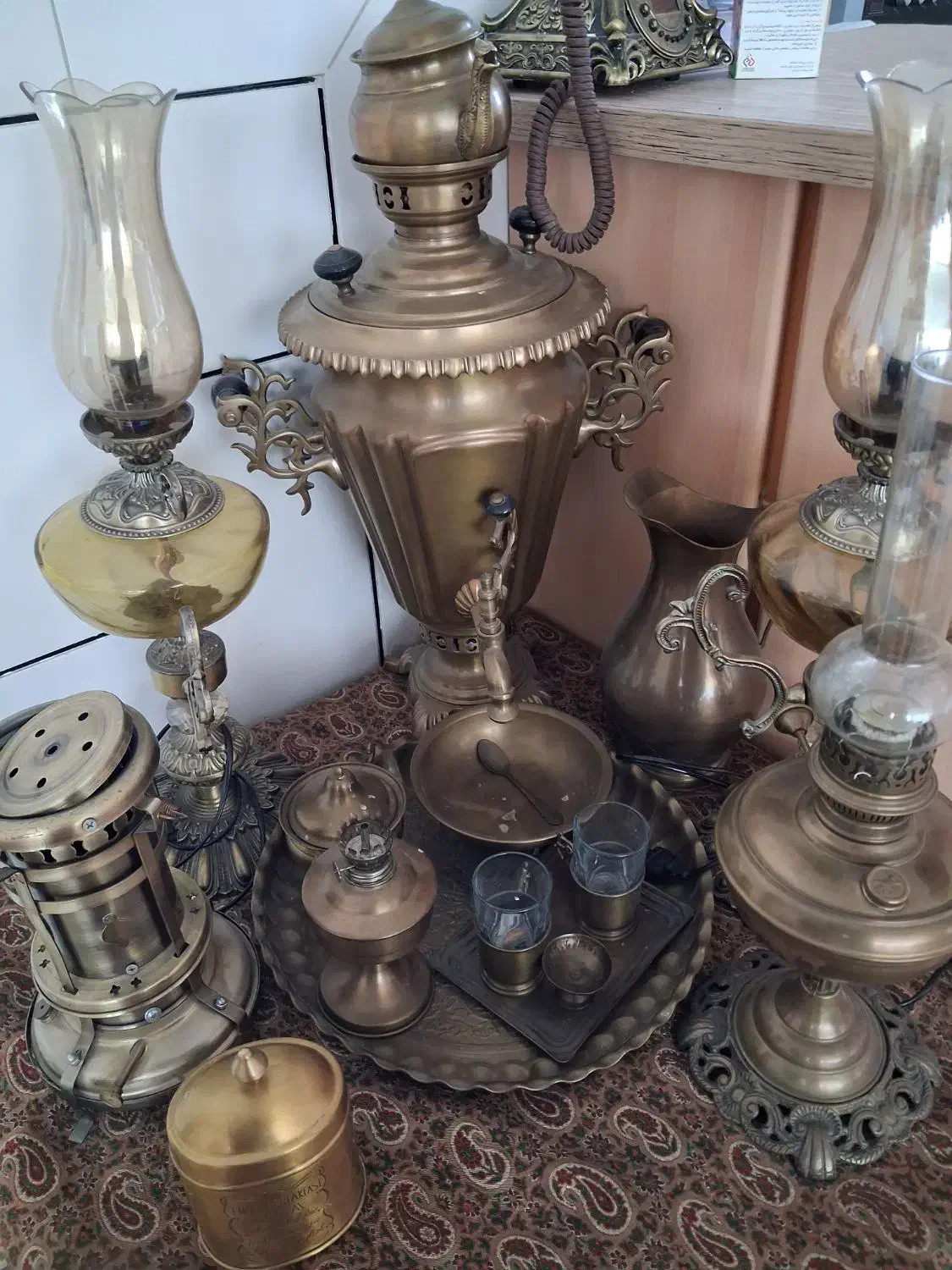 سماور قدیمی|کلکسیون اشیاء عتیقه|خمینی‌شهر, |دیوار