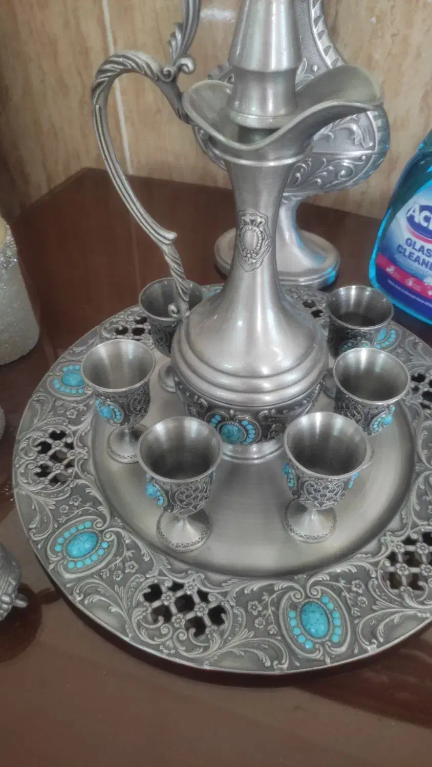 ۹تیکه سیلور و شمعدان شاه عباسی|صنایع دستی و سایر لوازم تزئینی|نهاوند, |دیوار